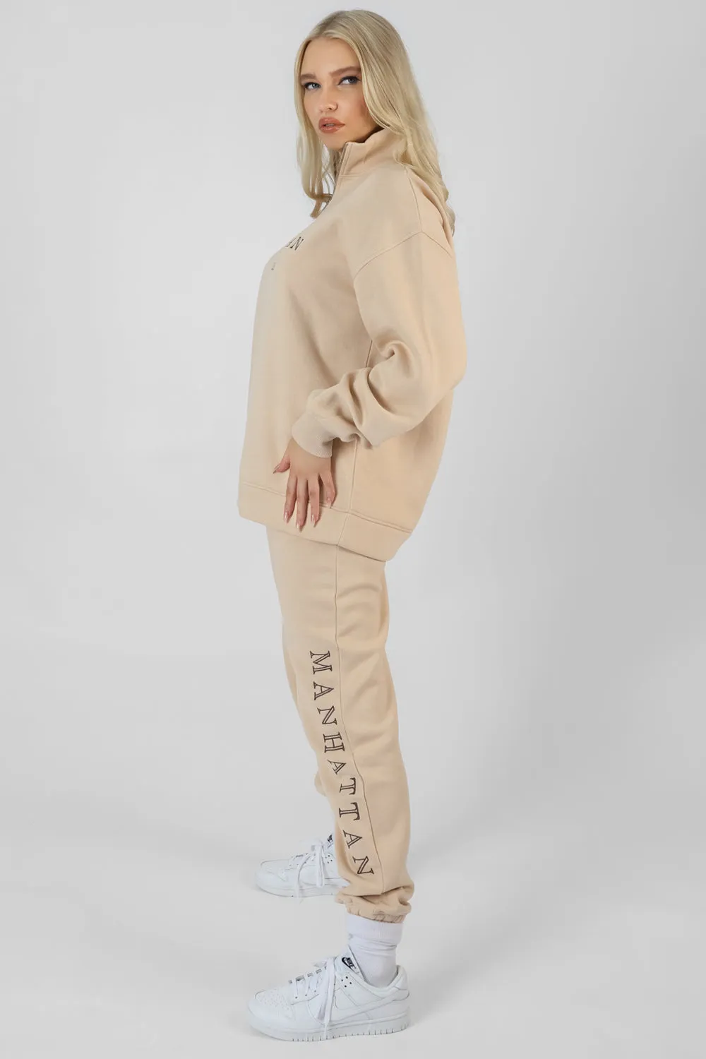 Manhattan Slogan 90S Joggers Stone sold by Public Desire product image thumbnail 4