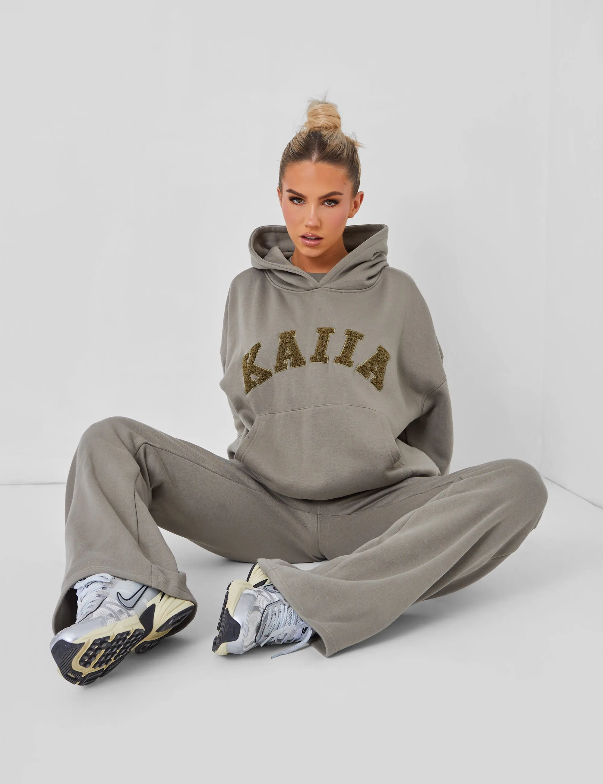 Kaiia Slogan Oversized Hoodie Khaki sold by Public Desire product image thumbnail 5