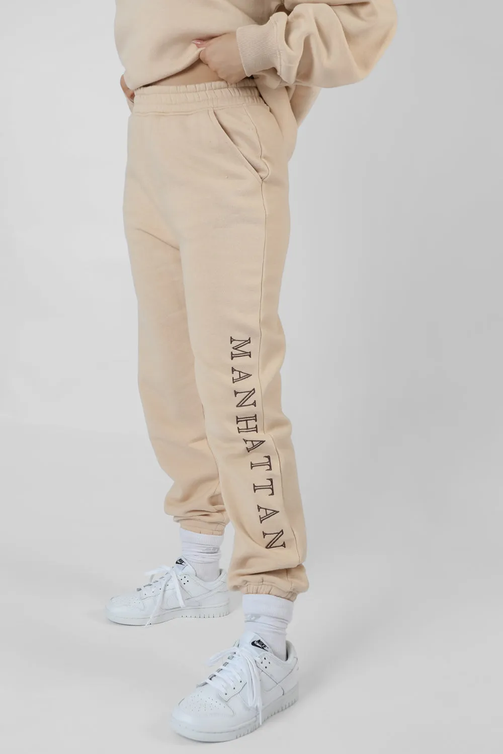 Manhattan Slogan 90S Joggers Stone sold by Public Desire product image thumbnail 2