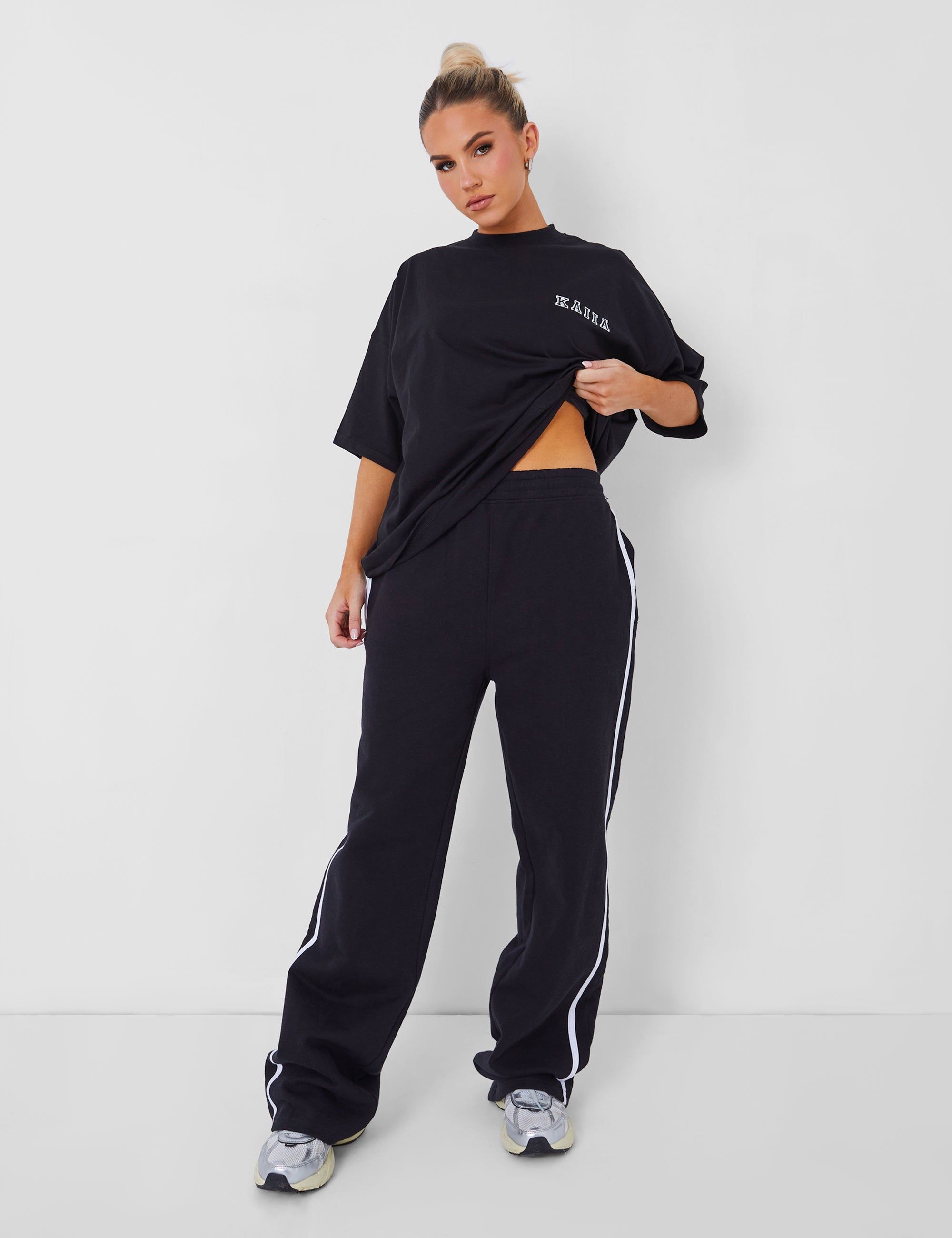 Kaiia Logo Oversized T-shirt in Black sold by Public Desire product image thumbnail 4