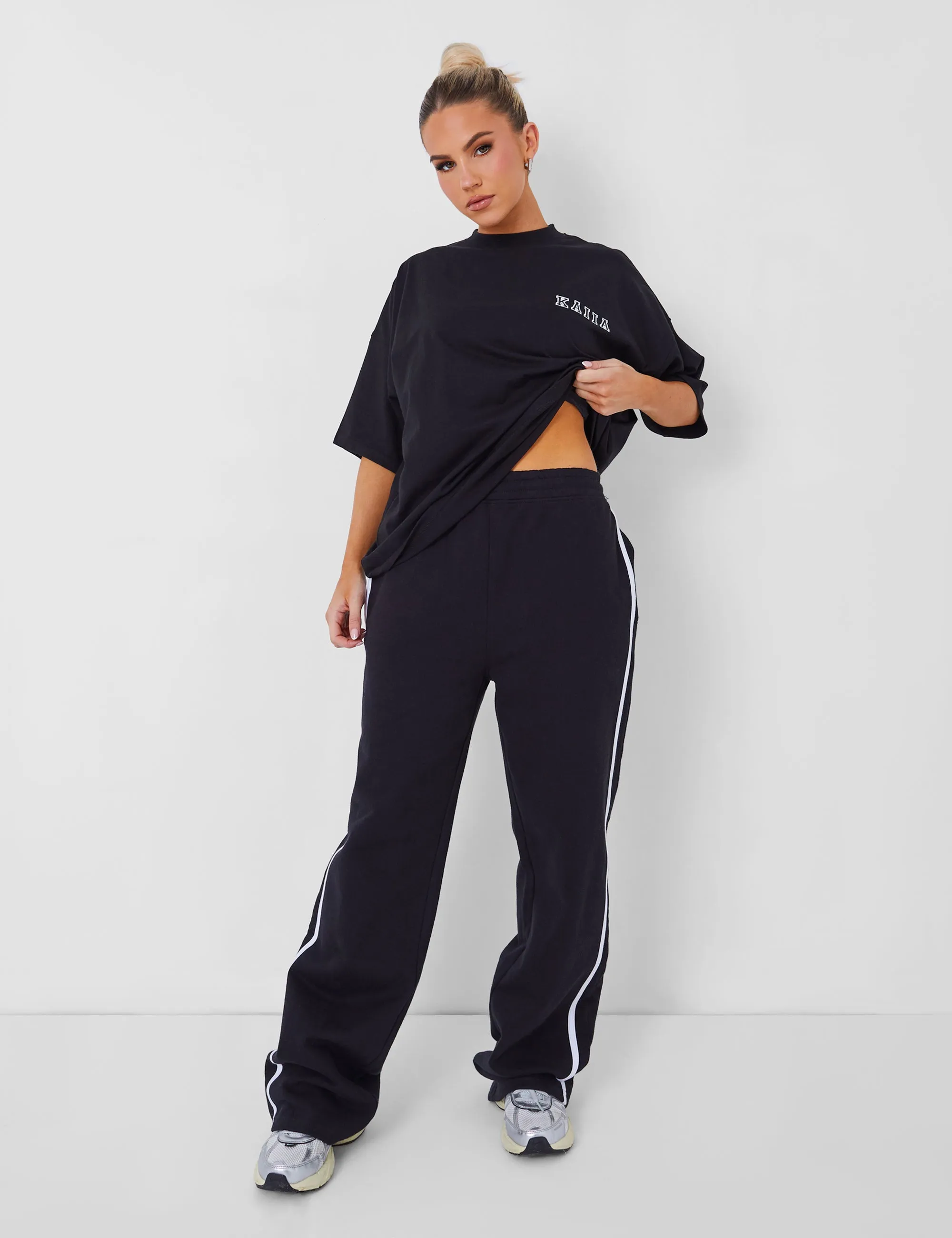 Kaiia Logo Oversized T-shirt in Black sold by Public Desire product image thumbnail 4