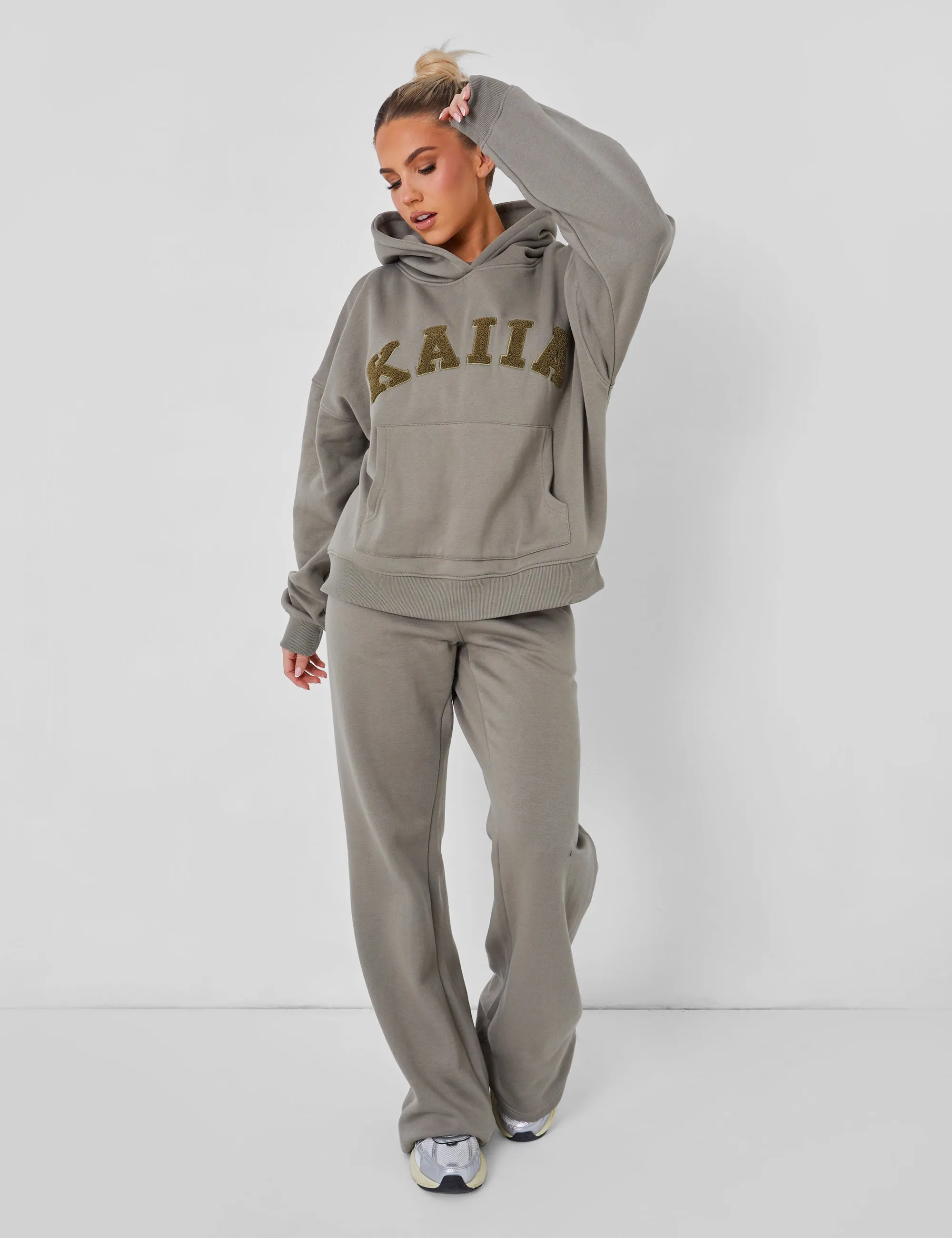 Kaiia Slogan Oversized Hoodie Khaki sold by Public Desire product image thumbnail 2