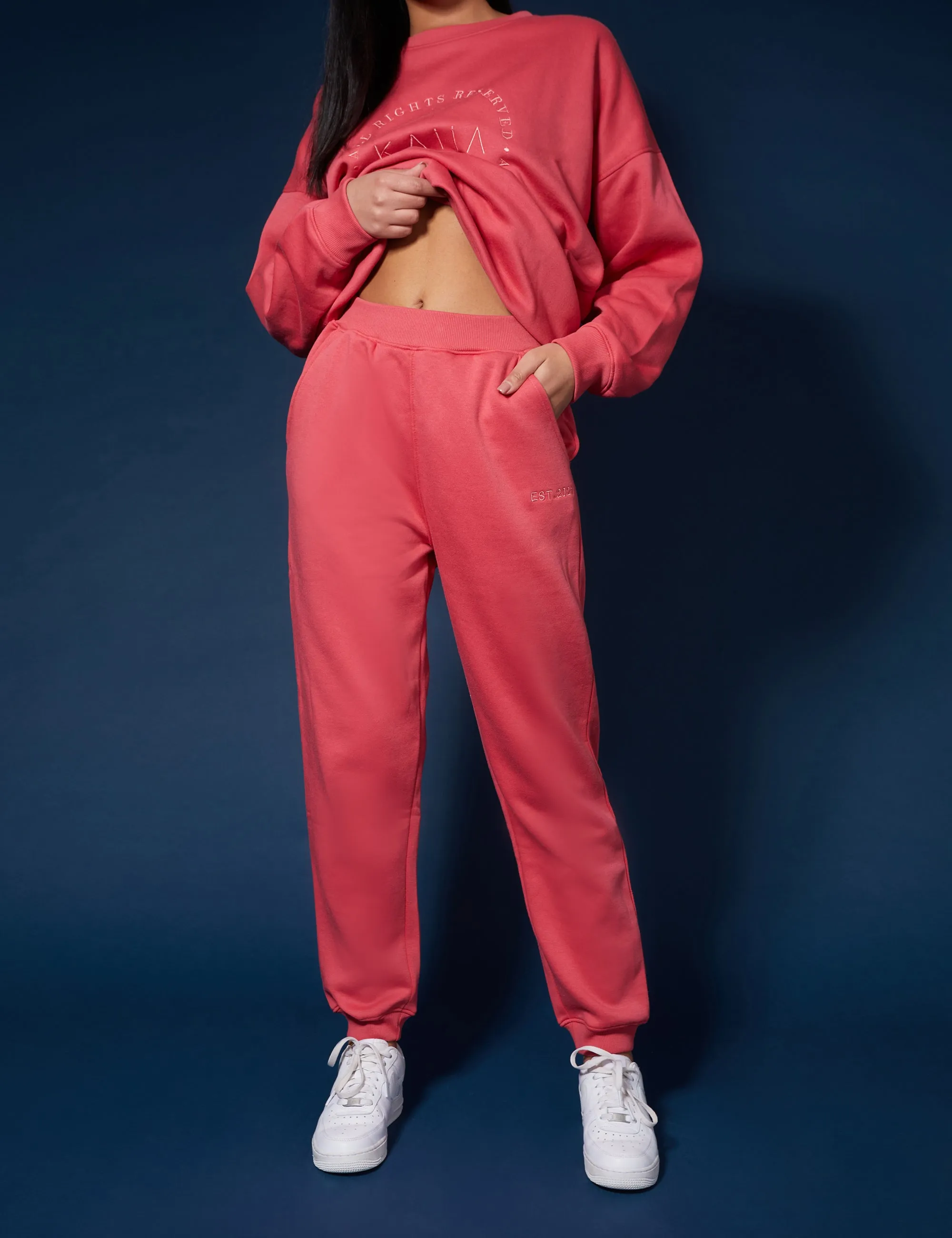 Tonal Embroidery Joggers Coral sold by Public Desire product image thumbnail 2