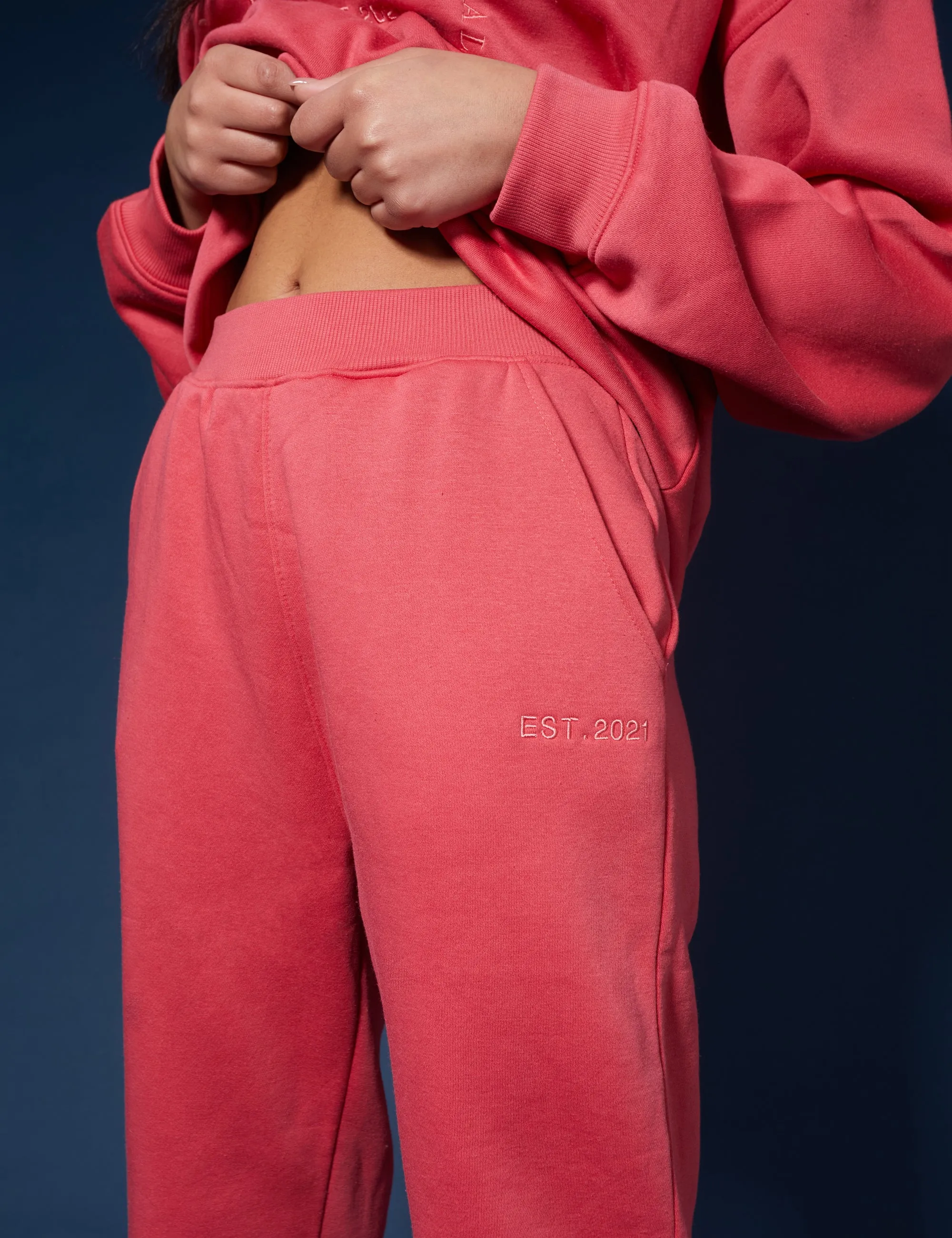 Tonal Embroidery Joggers Coral sold by Public Desire product image thumbnail 3