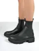 Treat Black Pu Chunky Ankle Boots sold by Public Desire