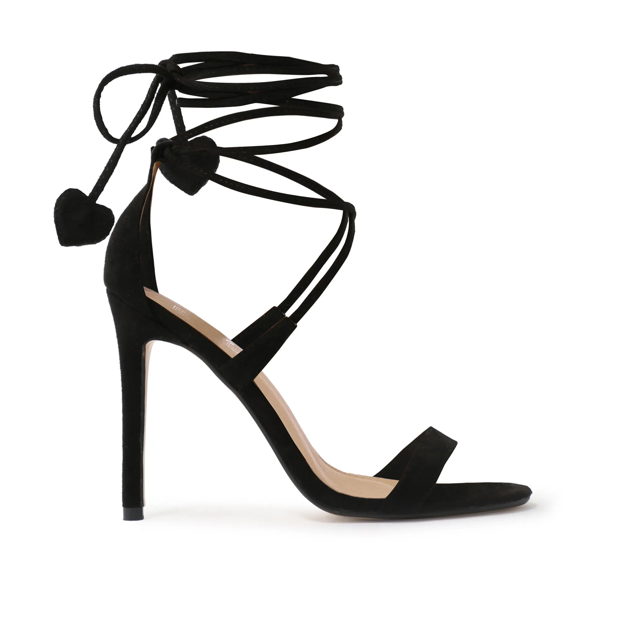 Venus Heart High Heels in Black Faux Suede sold by Public Desire product image thumbnail 5