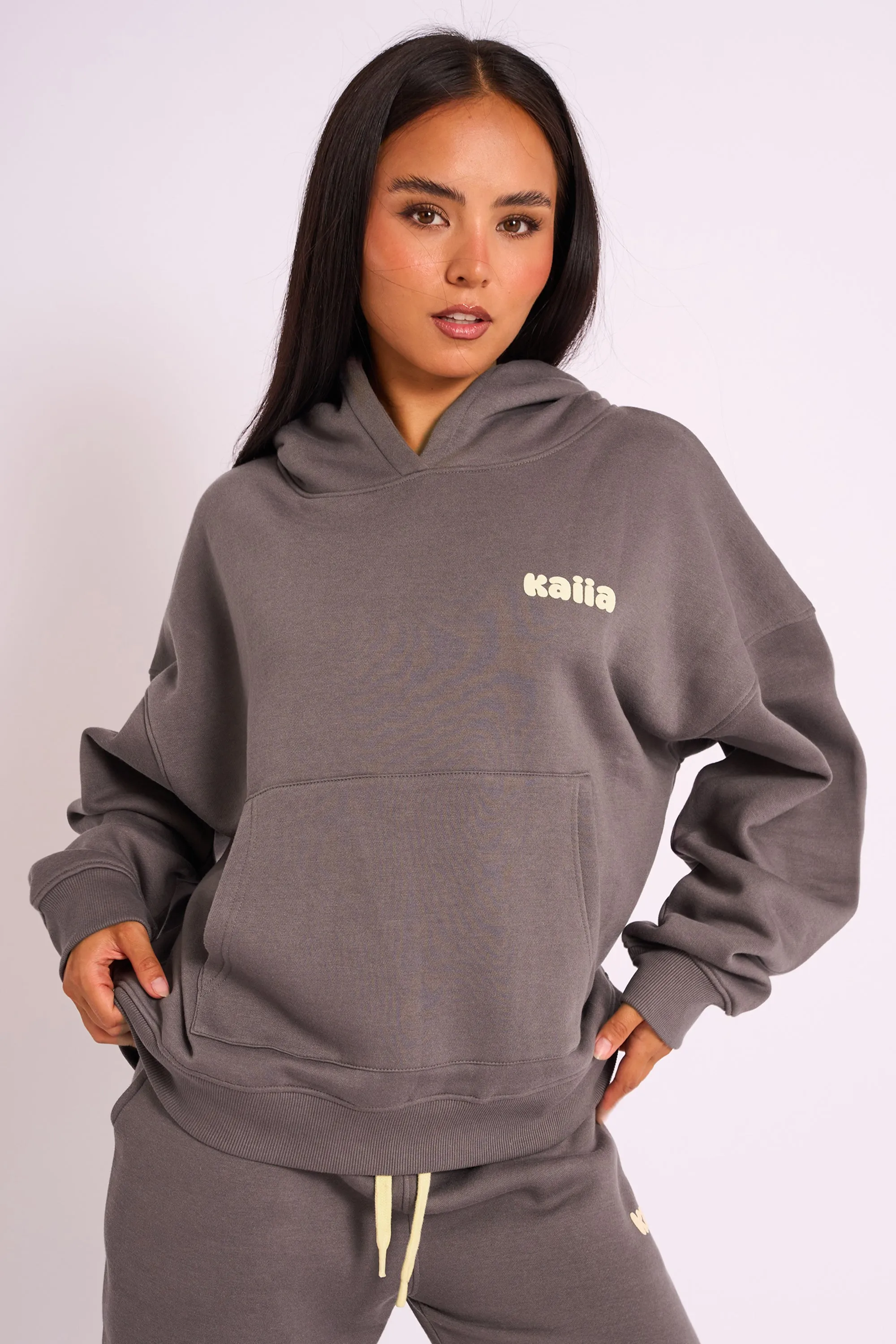 Kaiia Studio Oversized Hoodie Dark Grey sold by Public Desire