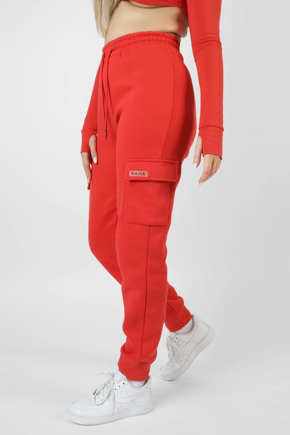 Cargo Joggers Red sold by Public Desire product image thumbnail 2