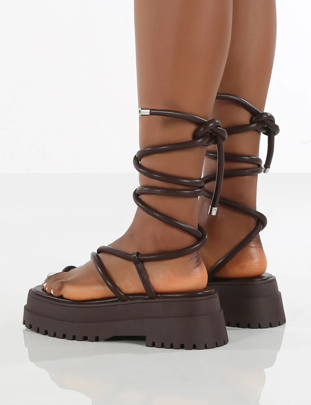 Amber x Public Desire Origin WF Chocolate Chunky Sole Sandal sold by Public Desire product image thumbnail 2