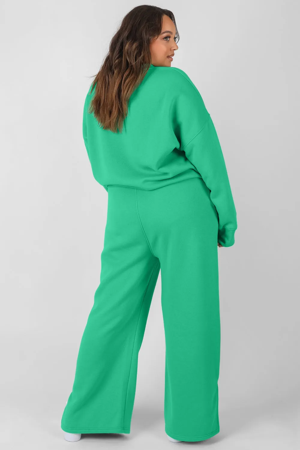 Curve Kaiia Oversized Tonal Embroidered Sweatshirt Green sold by Public Desire product image thumbnail 2