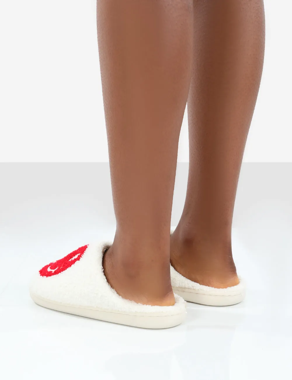 Smile Red Printed Smiley Face Slippers sold by Public Desire product image thumbnail 3