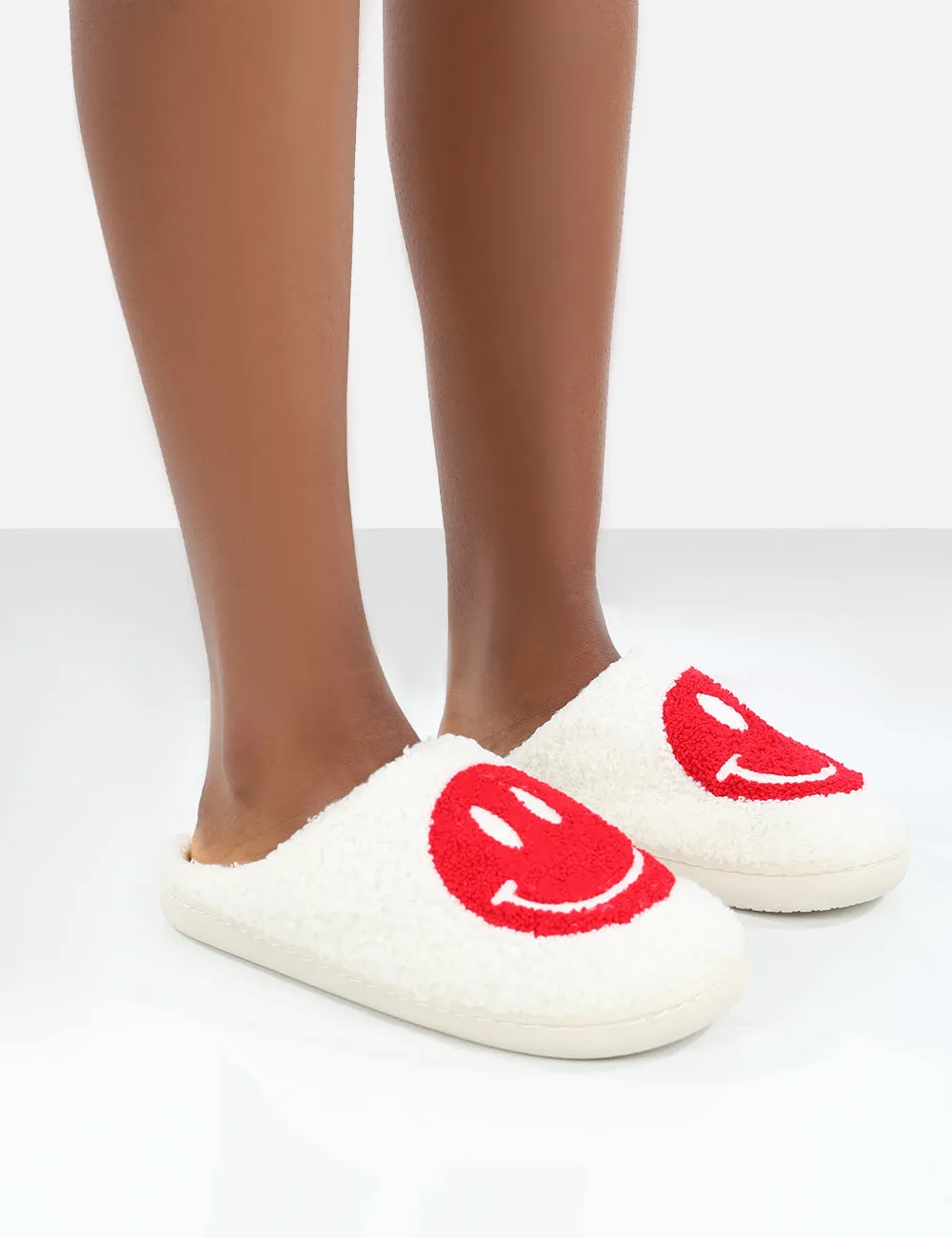 Smile Red Printed Smiley Face Slippers sold by Public Desire product image thumbnail 2
