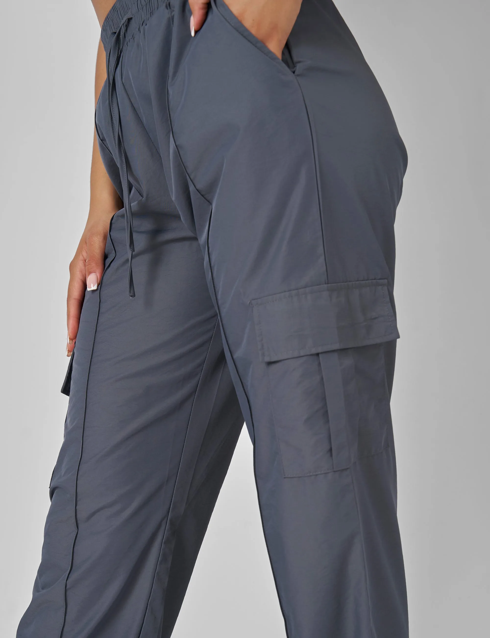 Split Hem Cargo Trousers Grey sold by Public Desire product image thumbnail 2