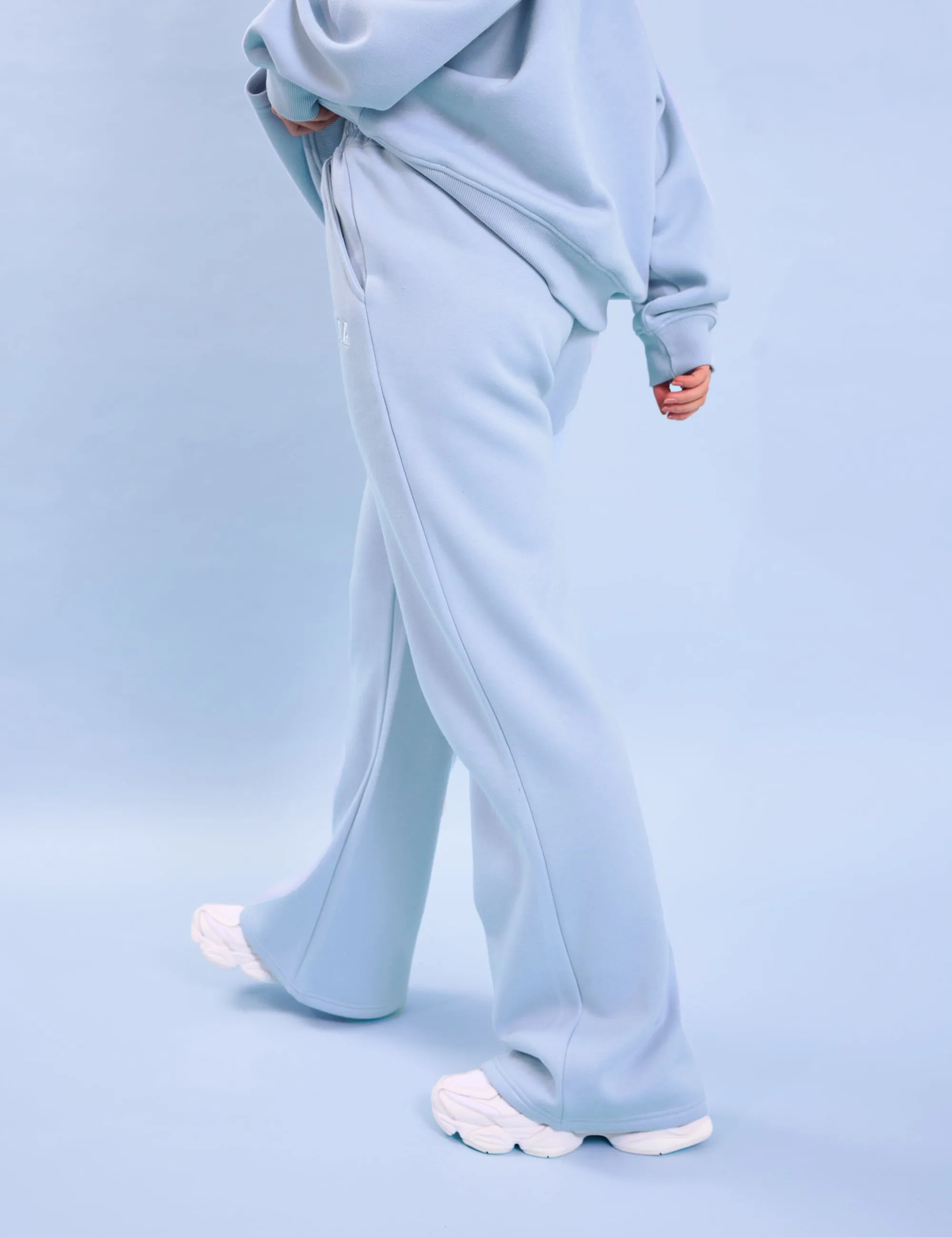 Kaiia Logo Wide Leg Sweat Pants Light Blue sold by Public Desire product image thumbnail 4