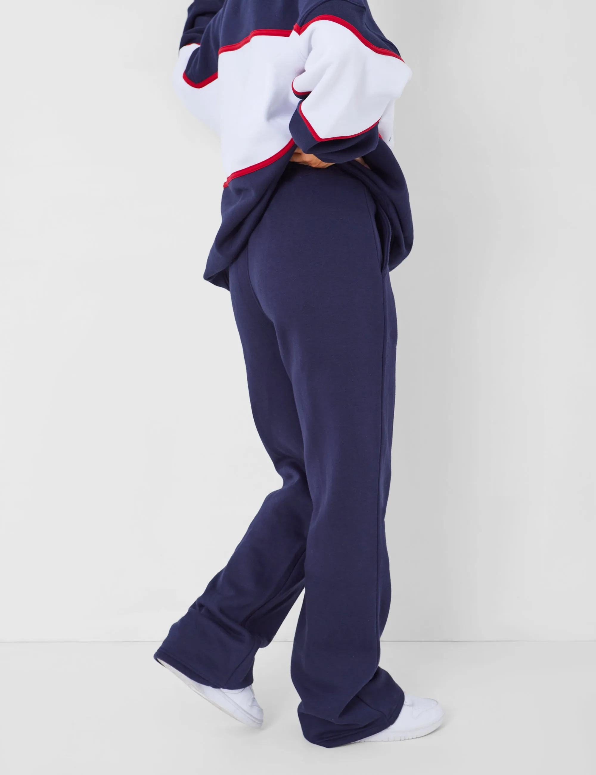 Kaiia Wide Leg Sweat Pants in Navy sold by Public Desire product image thumbnail 5