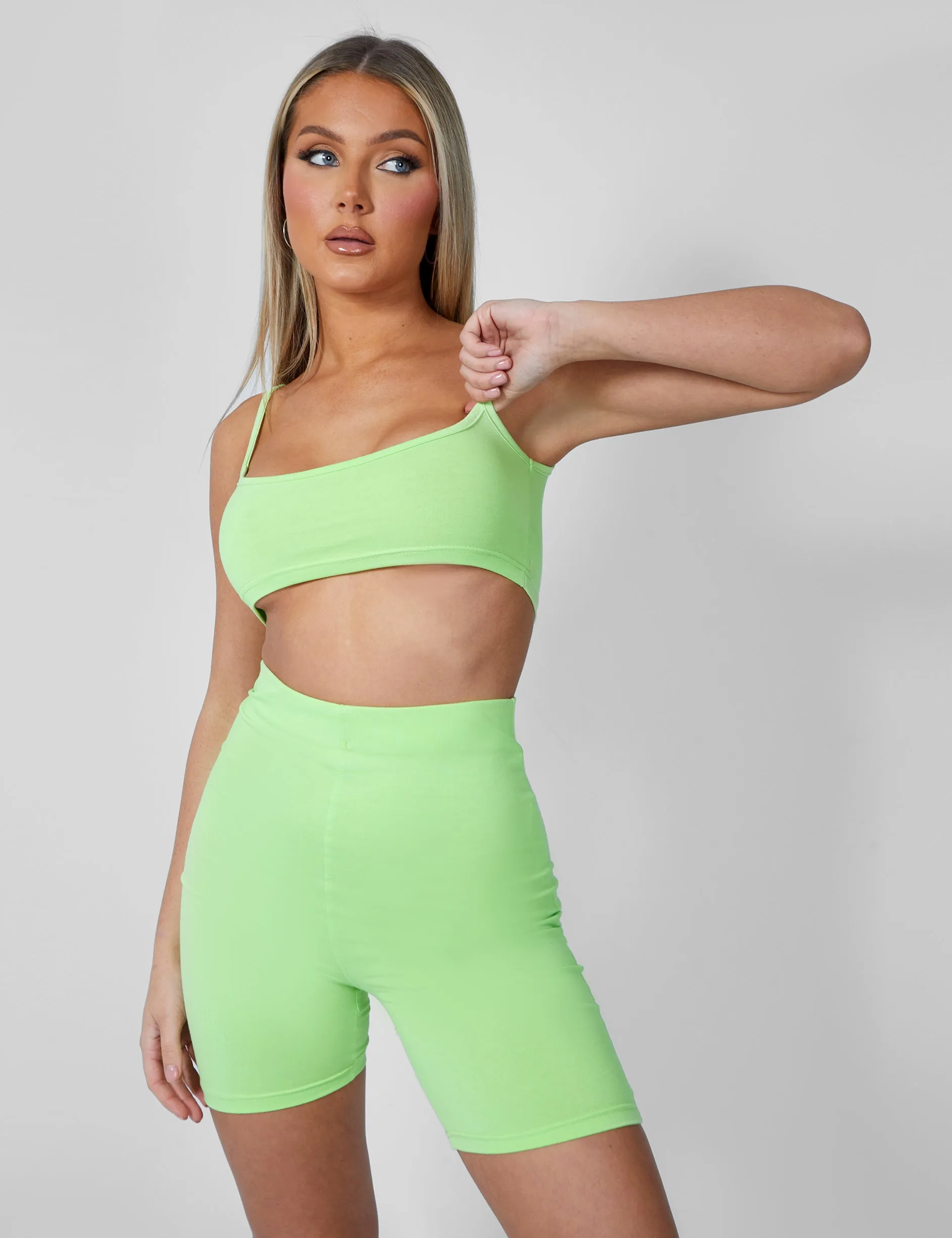 Basic Scoop Neck Crop Top Lime sold by Public Desire product image thumbnail 3