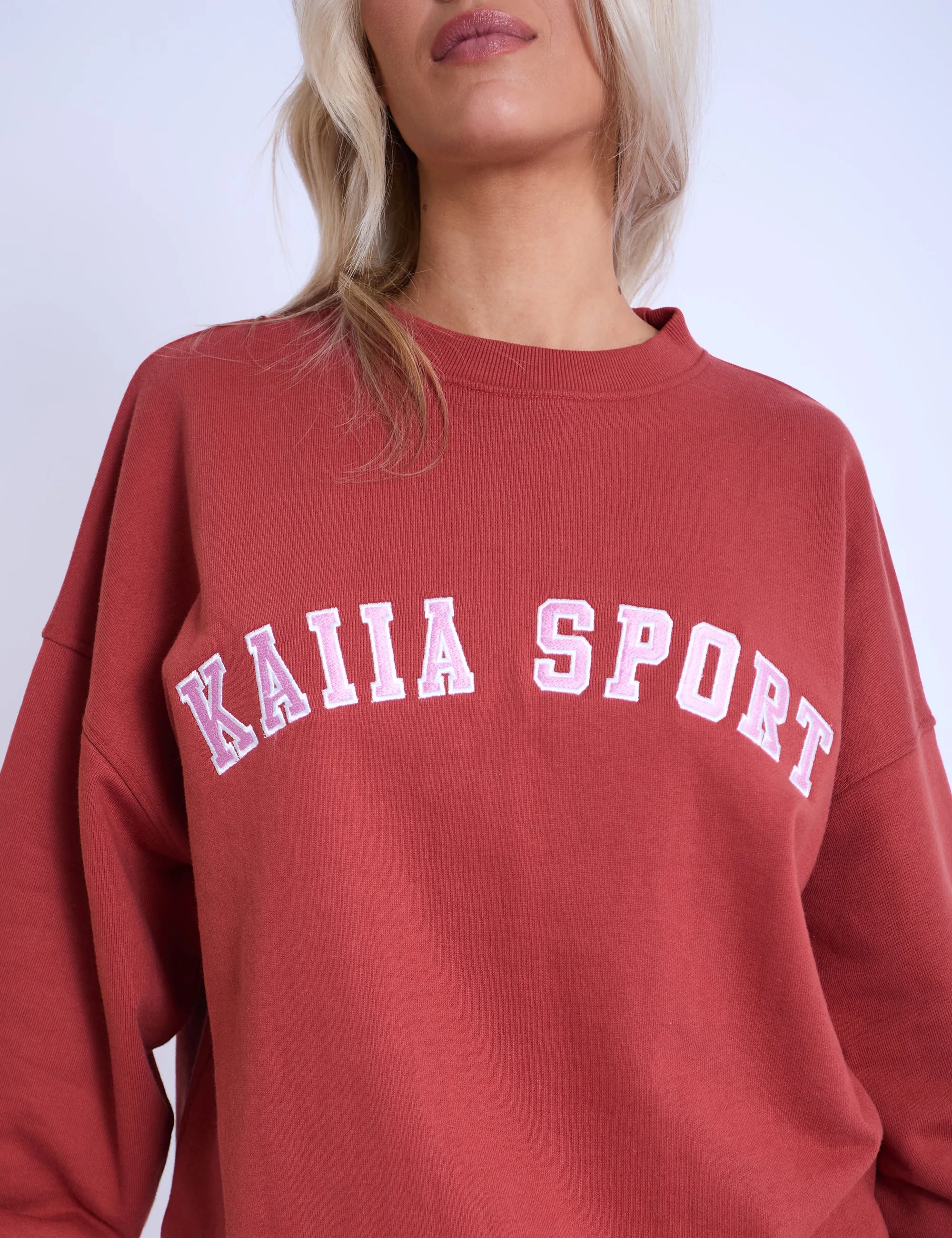 Kaiia Sport Oversized Sweatshirt Rust & Pink sold by Public Desire product image thumbnail 4