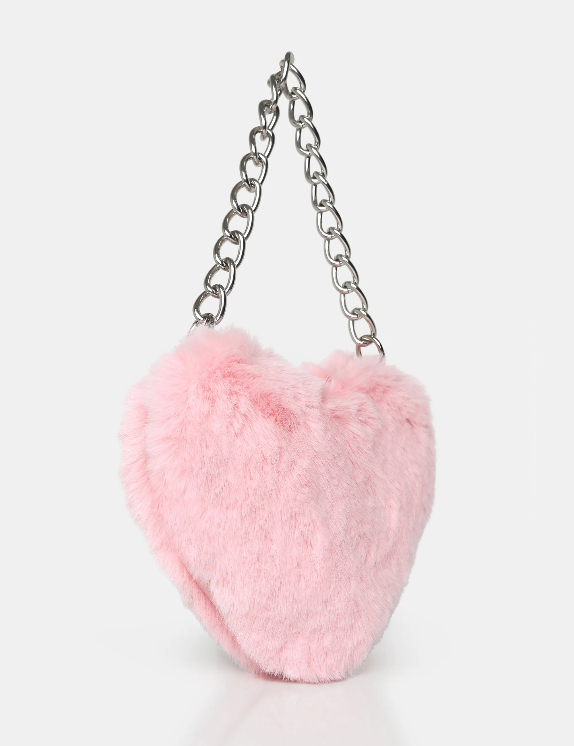 The Anouk Pink Heart Shaped Faux Fur Grab Bag sold by Public Desire product image thumbnail 2