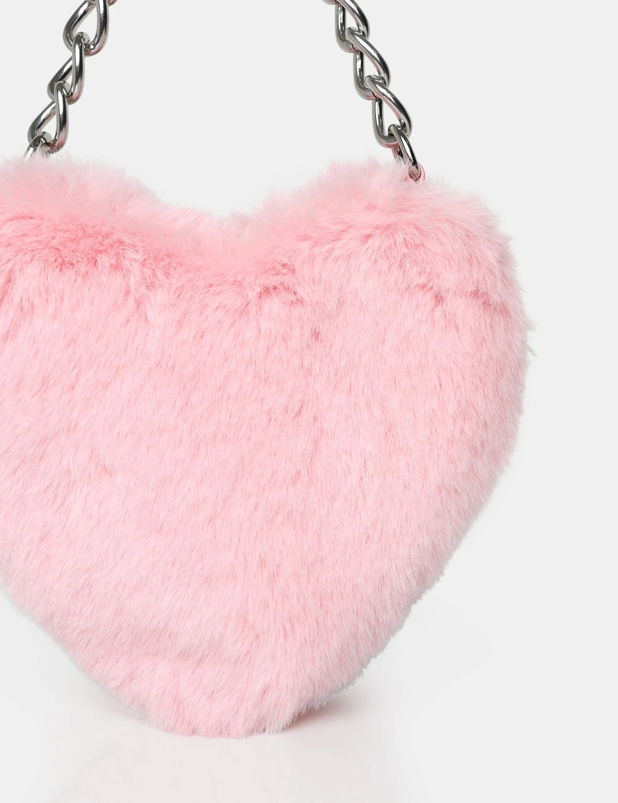 The Anouk Pink Heart Shaped Faux Fur Grab Bag sold by Public Desire product image thumbnail 3
