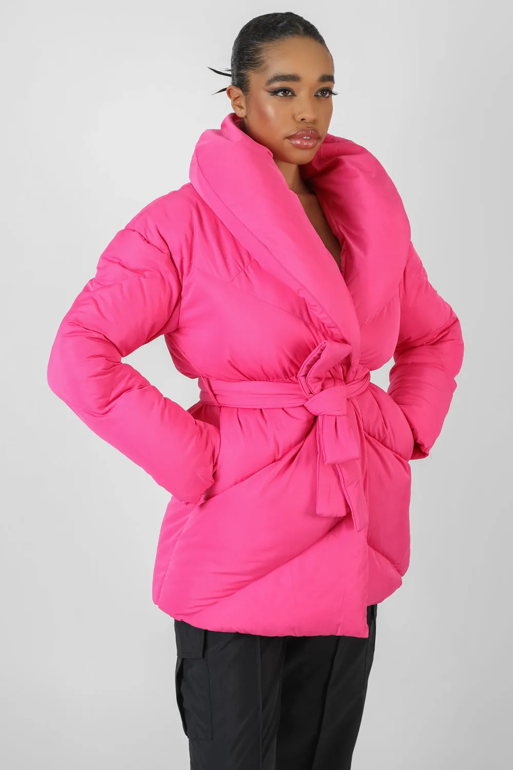Belted Pink Puffer Pink sold by Public Desire product image thumbnail 4