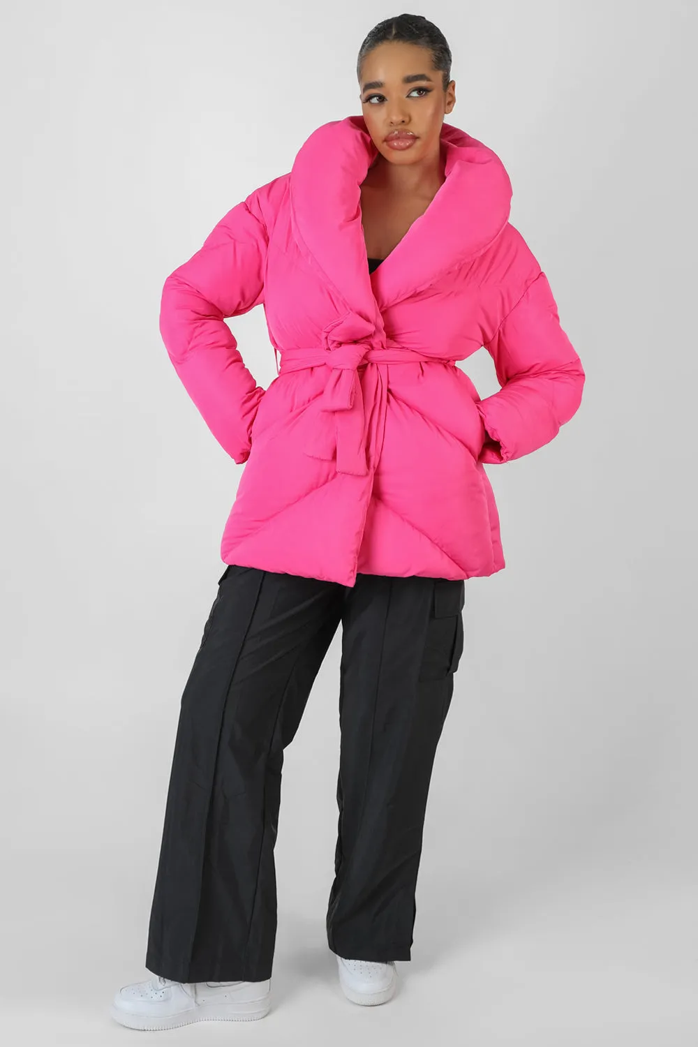 Belted Pink Puffer Pink sold by Public Desire product image thumbnail 2