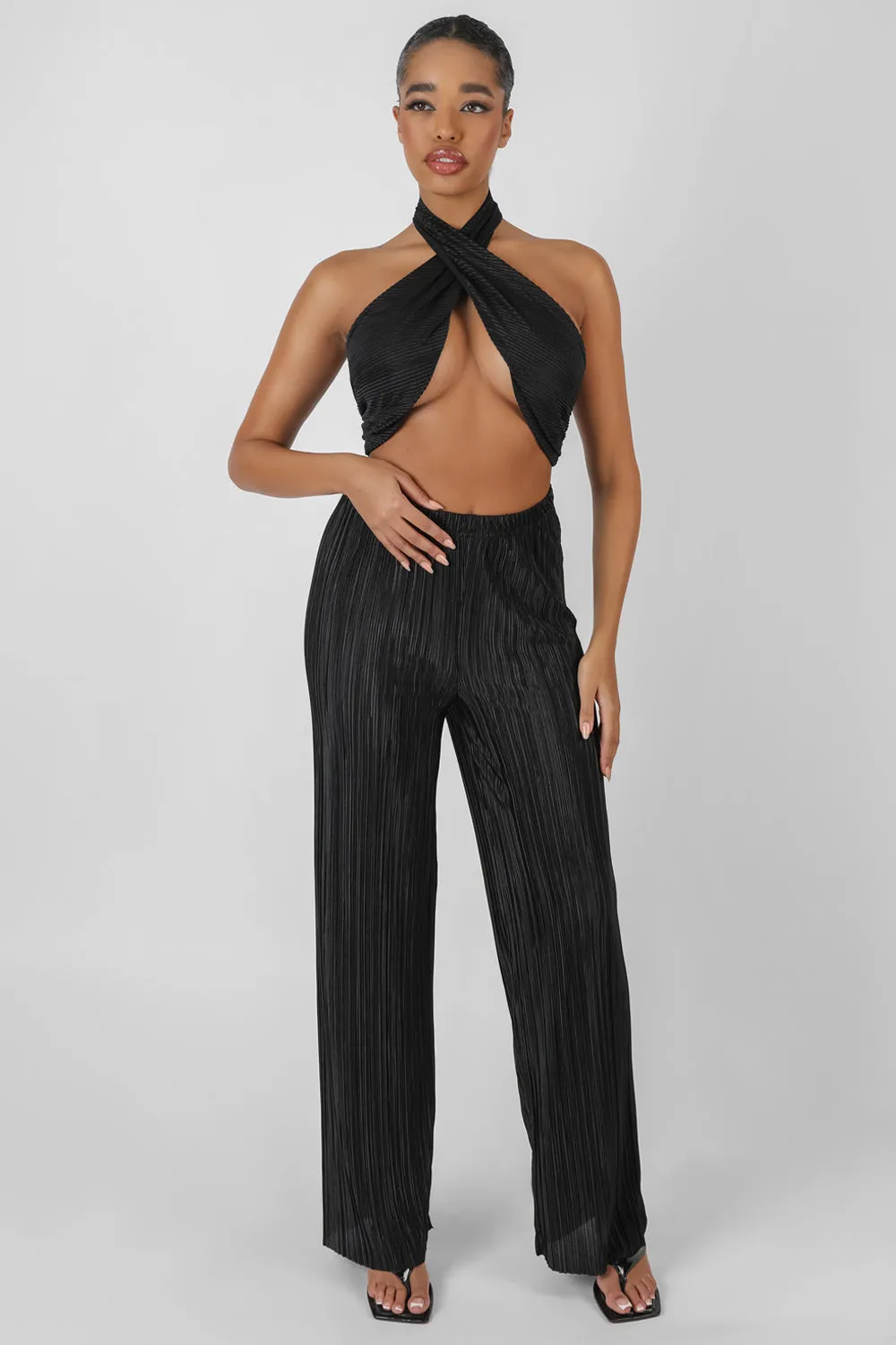 Plisse Wrap Underbust Top Black sold by Public Desire product image thumbnail 2