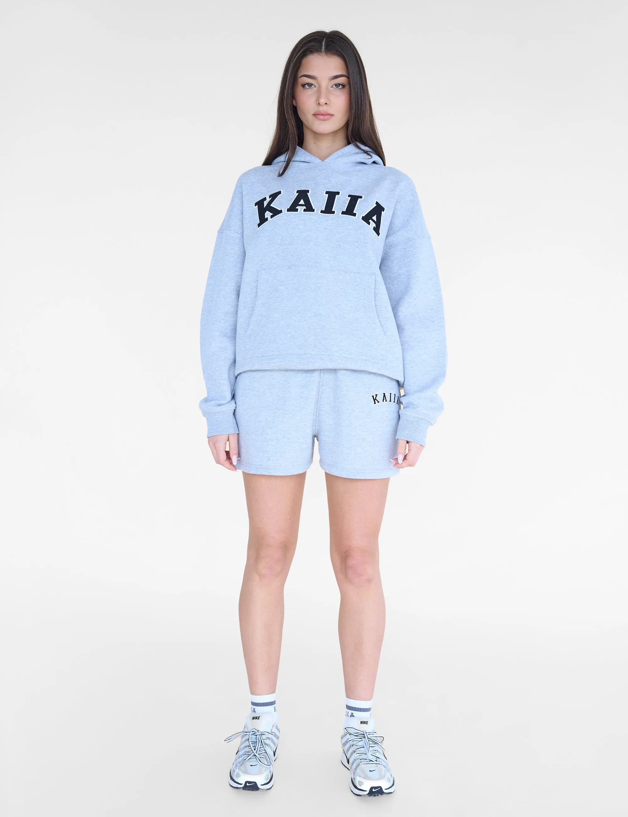 Kaiia Slogan Oversized Hoodie Grey Marl & Black sold by Public Desire product image thumbnail 3