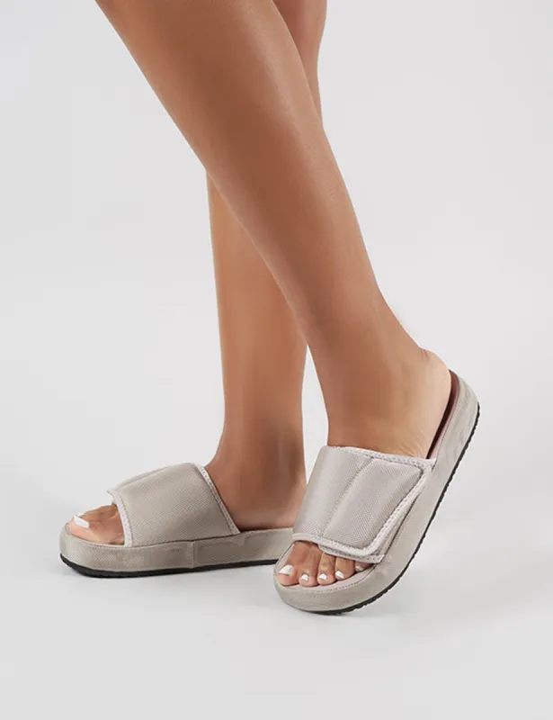 Revel Sliders in Grey sold by Public Desire