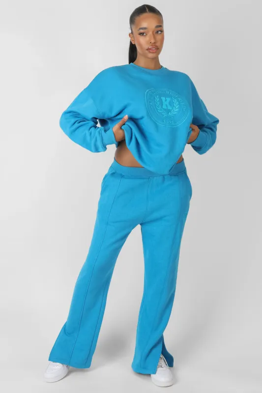 Kaiia Tonal Embroidered Joggers Blue sold by Public Desire