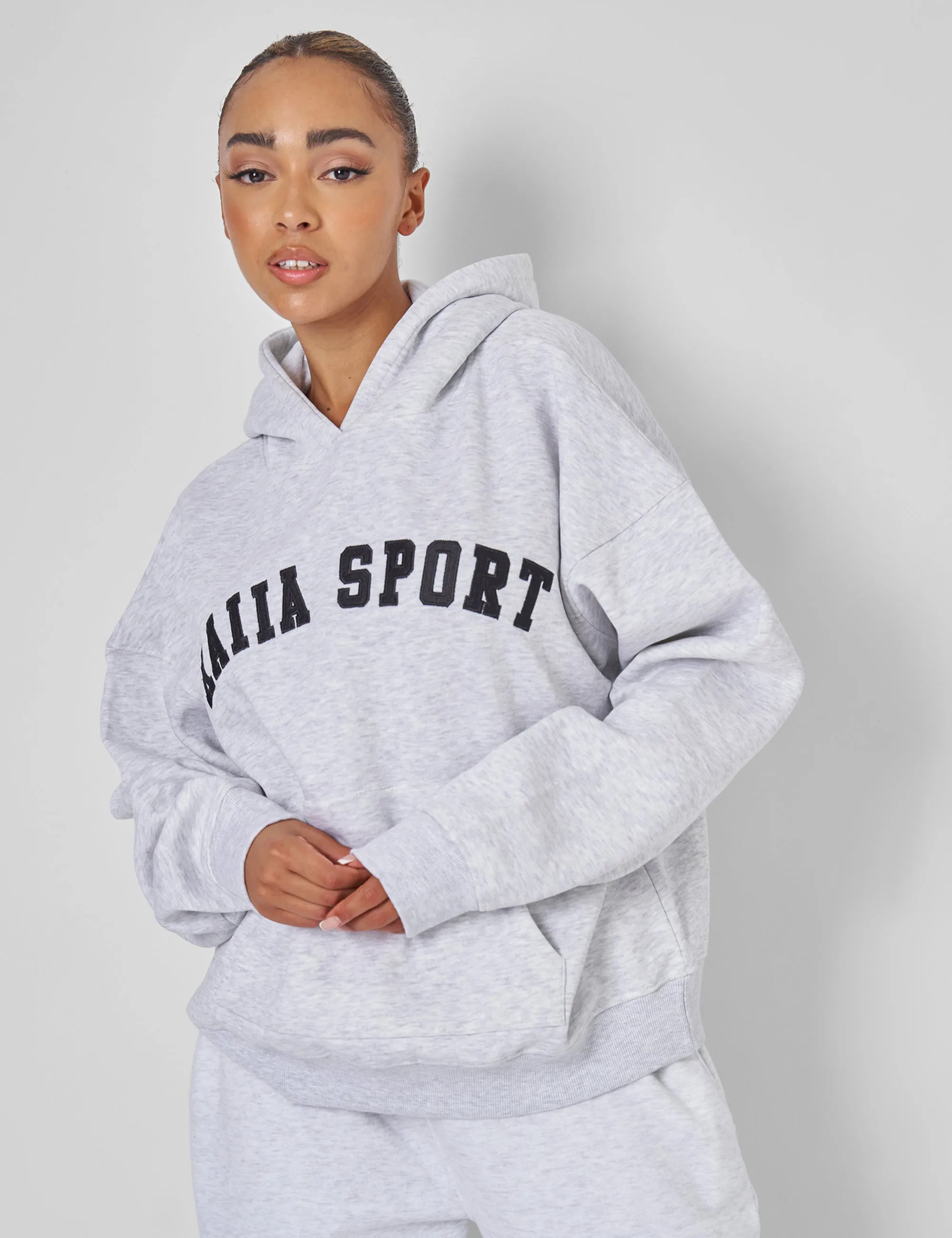 Kaiia Sport Oversized Hoodie Light Grey Marl sold by Public Desire