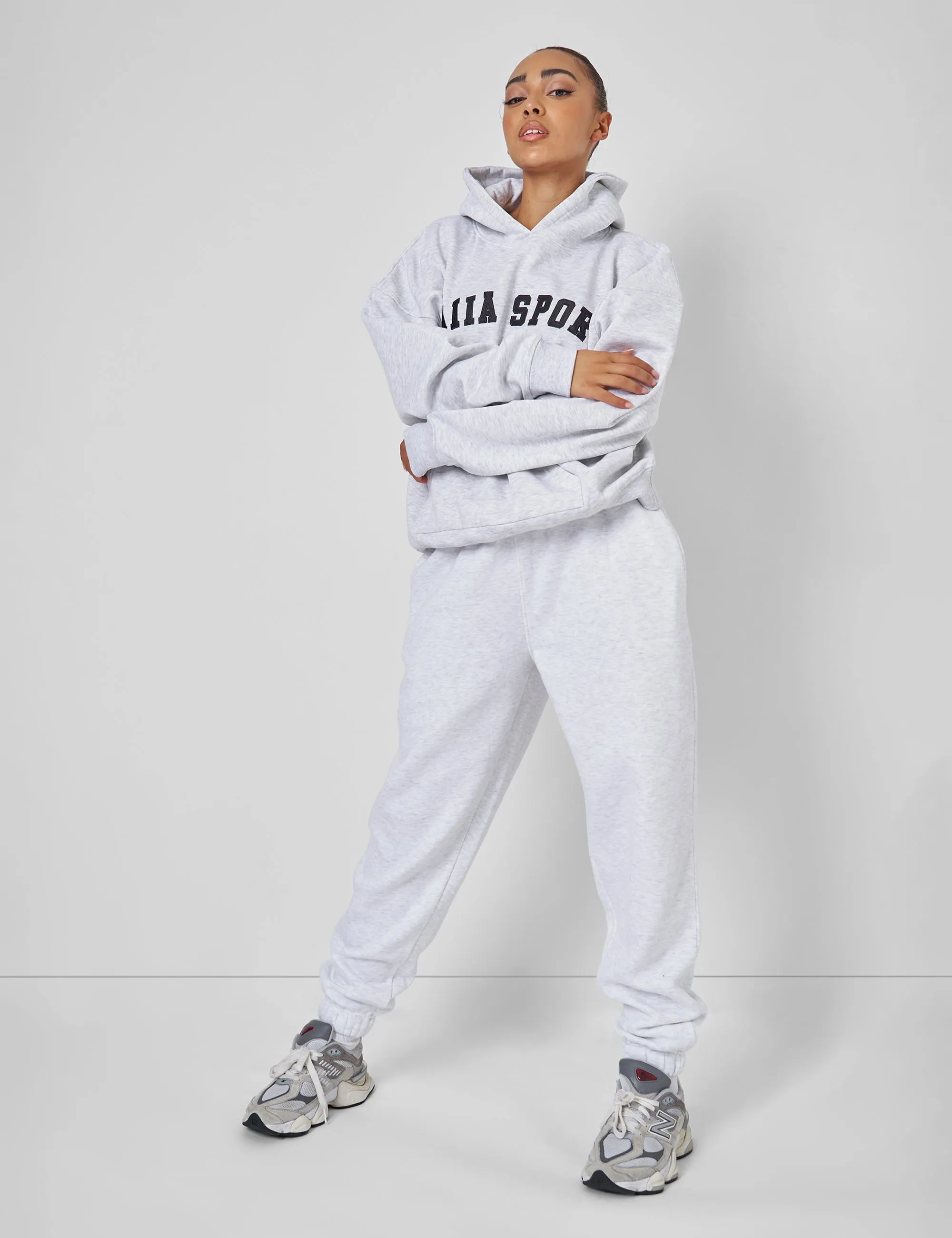 Kaiia Sport Oversized Hoodie Light Grey Marl sold by Public Desire product image thumbnail 3
