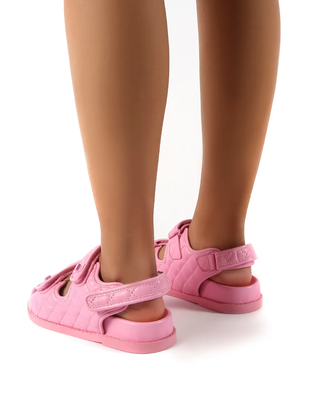 Carmen Pink PU Quilted Flat Sandals sold by Public Desire product image thumbnail 2