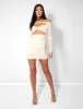 Glitter Mesh Cutaway Mini Dress Nude sold by Public Desire