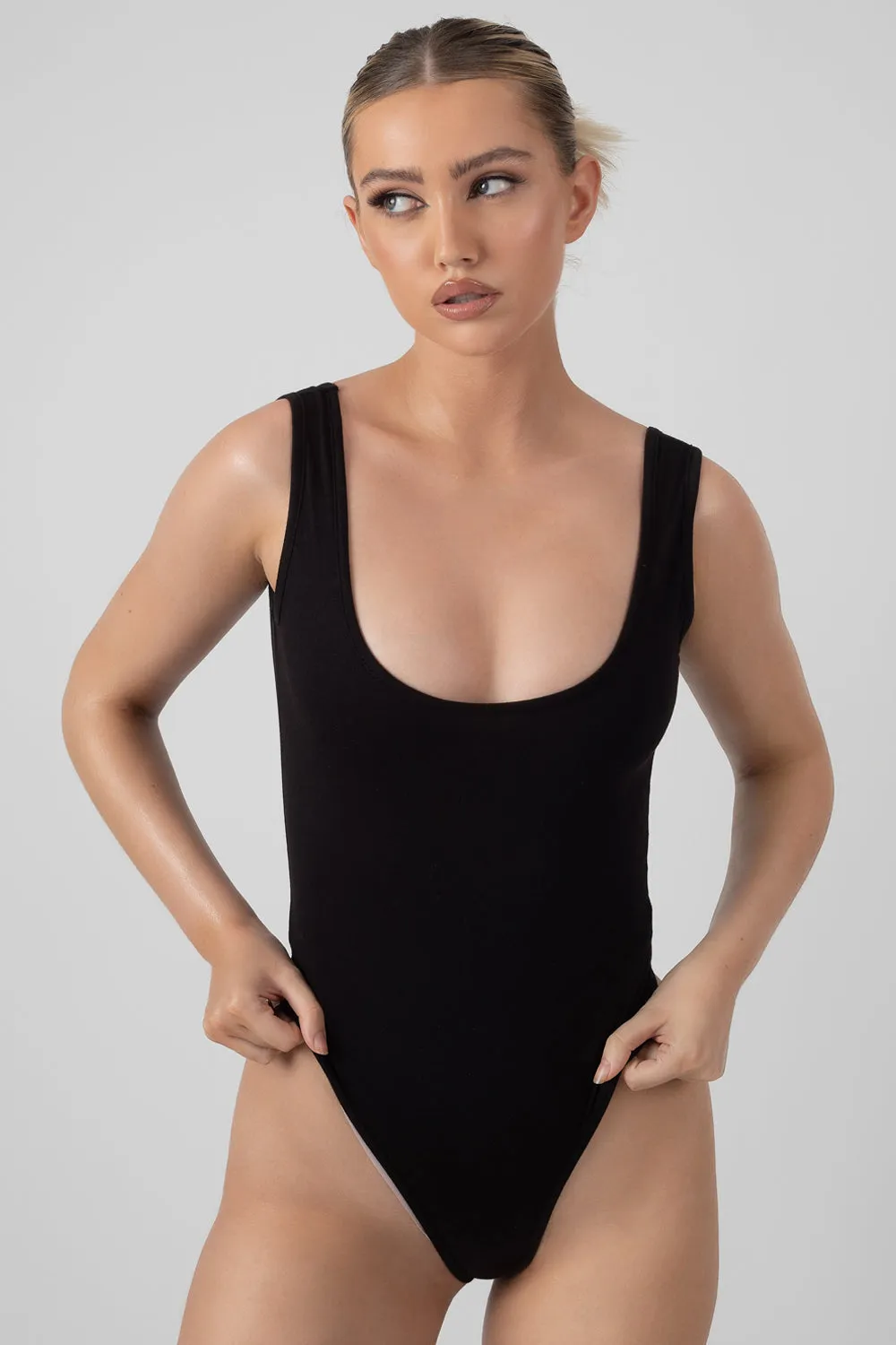 Low Back Scoop Bodysuit Black sold by Public Desire product image thumbnail 2