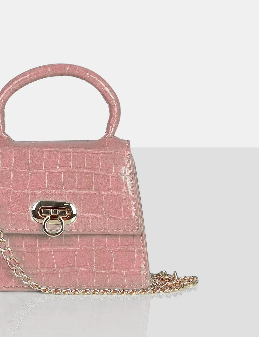 The Lilly Pink Textured Mini Bag sold by Public Desire product image thumbnail 3