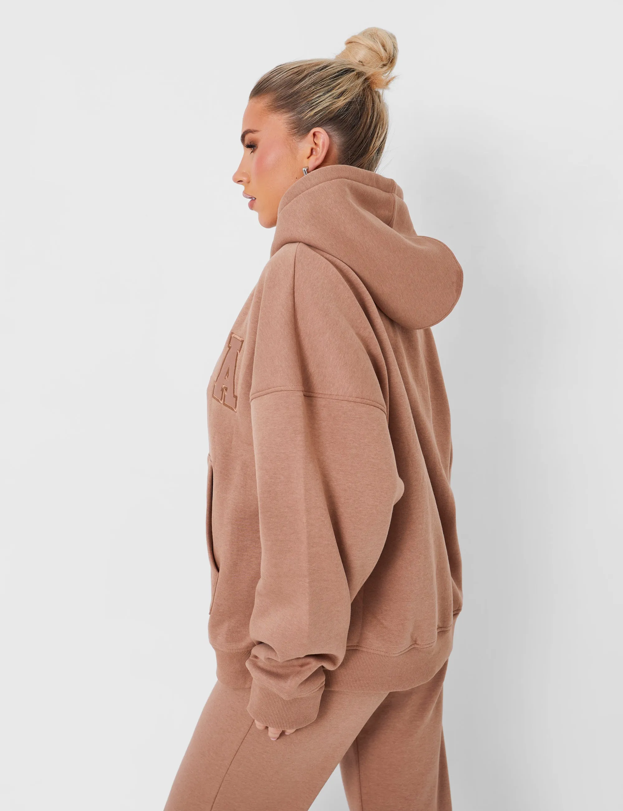 Kaiia Oversized Logo Hoodie in Caramel sold by Public Desire product image thumbnail 3