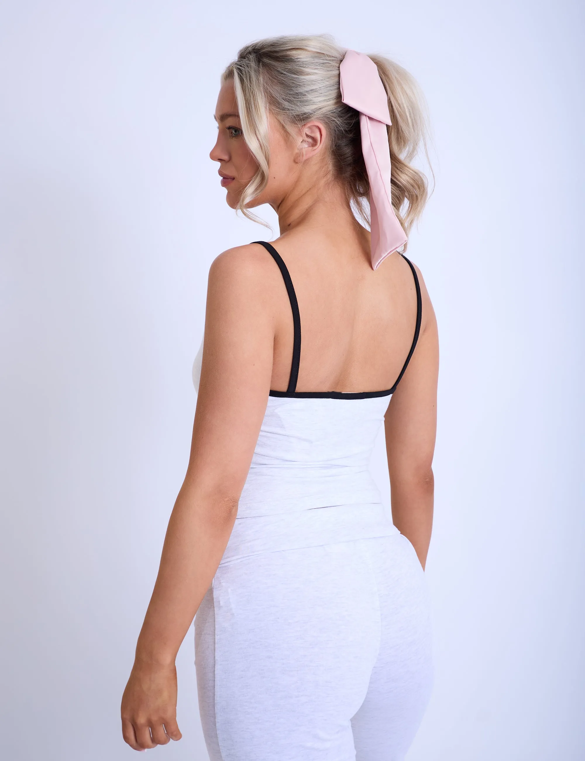 Kaiia Contrast Trim Wrap Top Light Grey Marl & Black sold by Public Desire product image thumbnail 2