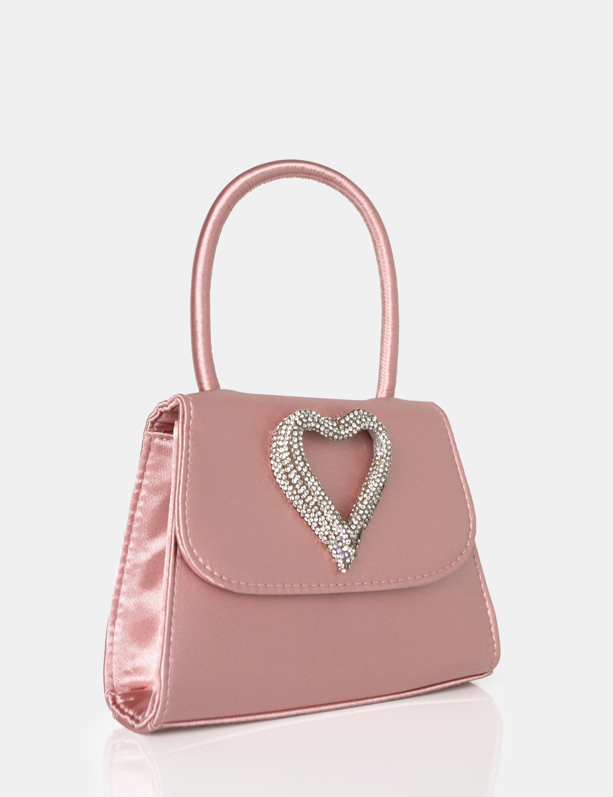 The Heart Baby Pink Satin Mini Bag sold by Public Desire product image thumbnail 2