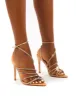 Starstruck Nude Diamante Strappy Stiletto Heels sold by Public Desire