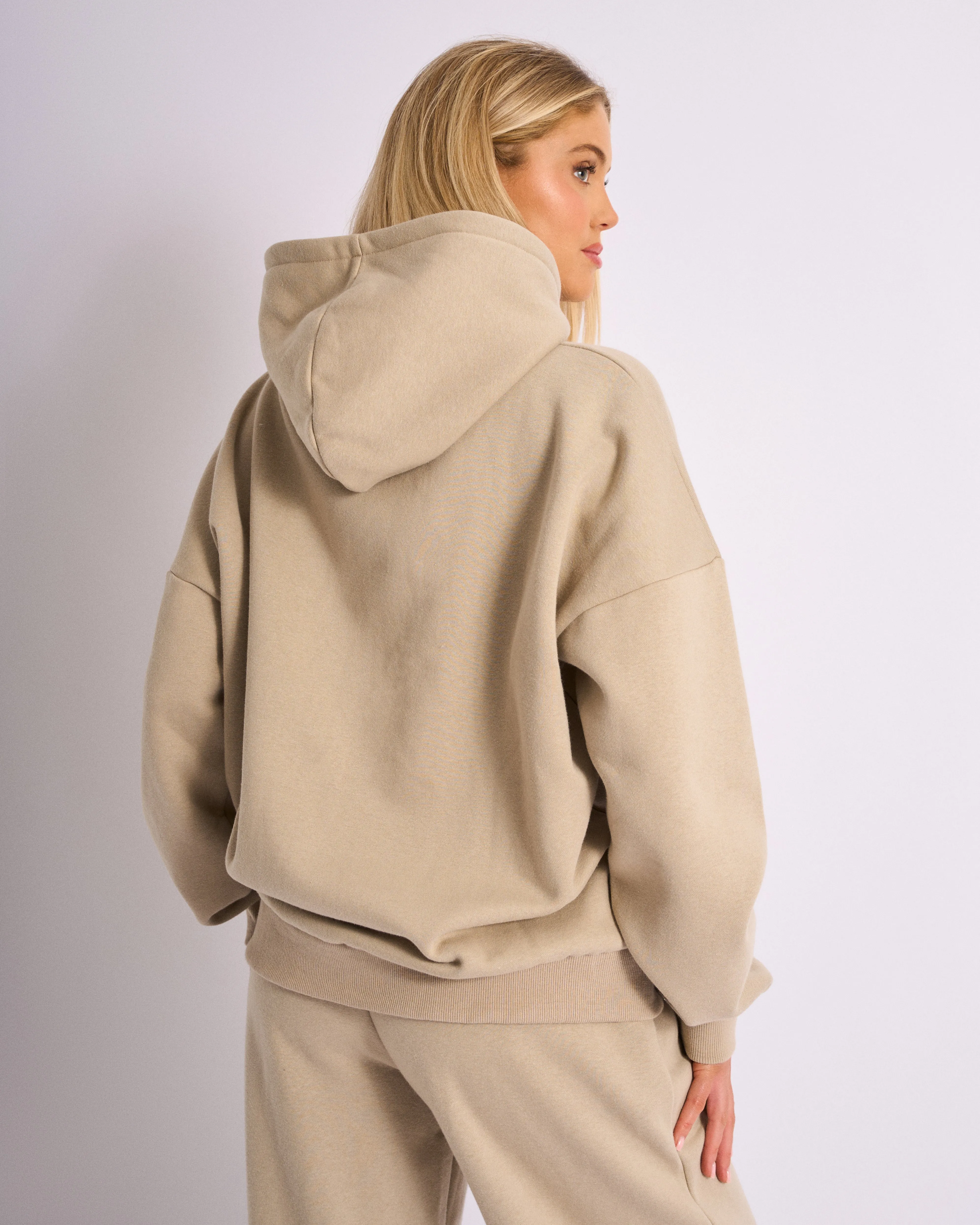Kaiia Studio Embossed Logo Oversized Hoodie Stone sold by Public Desire product image thumbnail 3