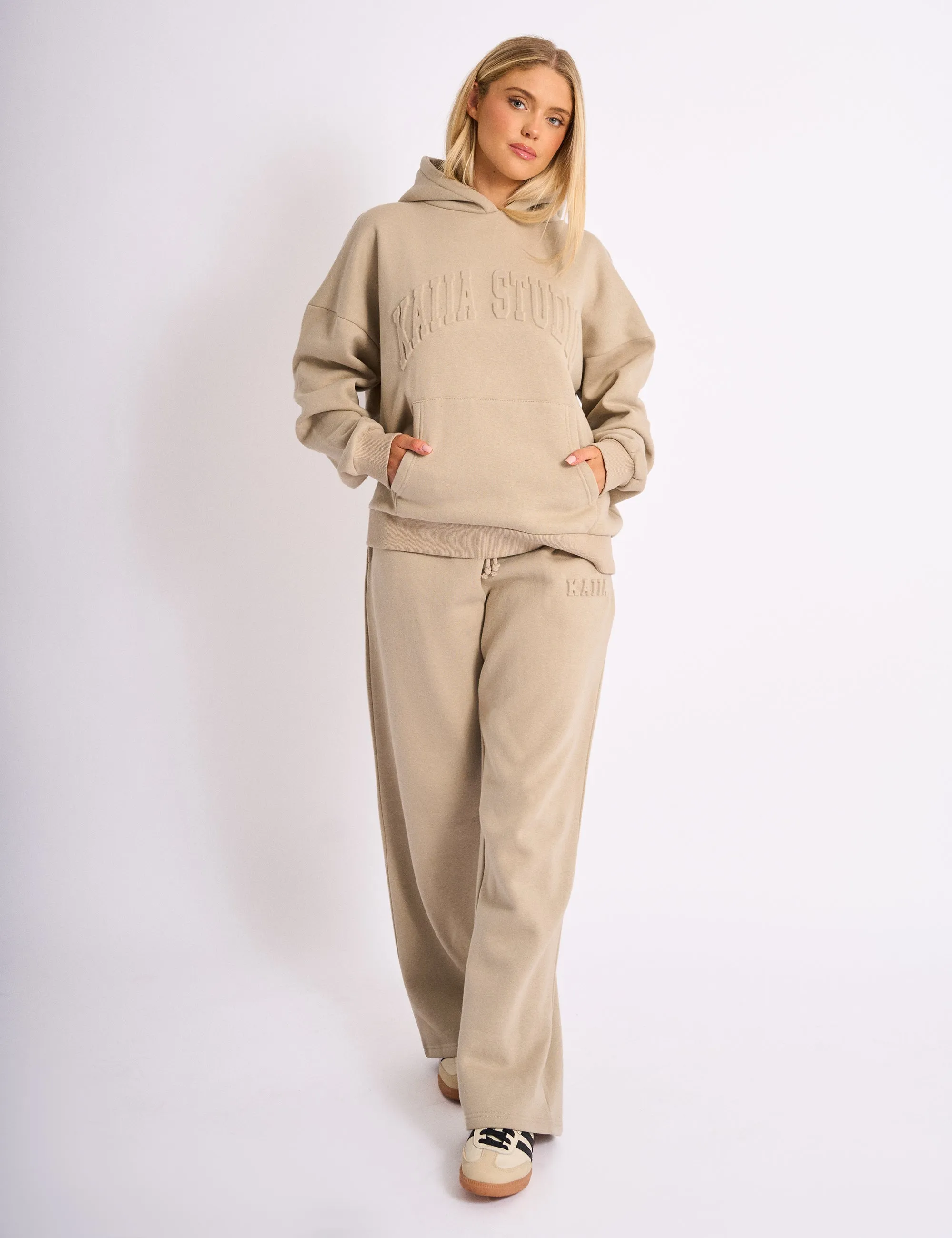 Kaiia Studio Embossed Logo Oversized Hoodie Stone sold by Public Desire product image thumbnail 4