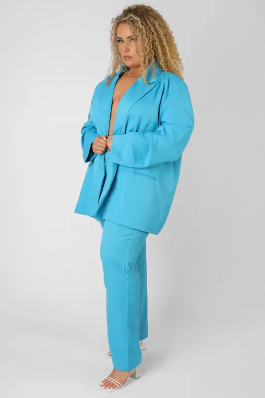 Curve Straight Leg Trouser Blue sold by Public Desire