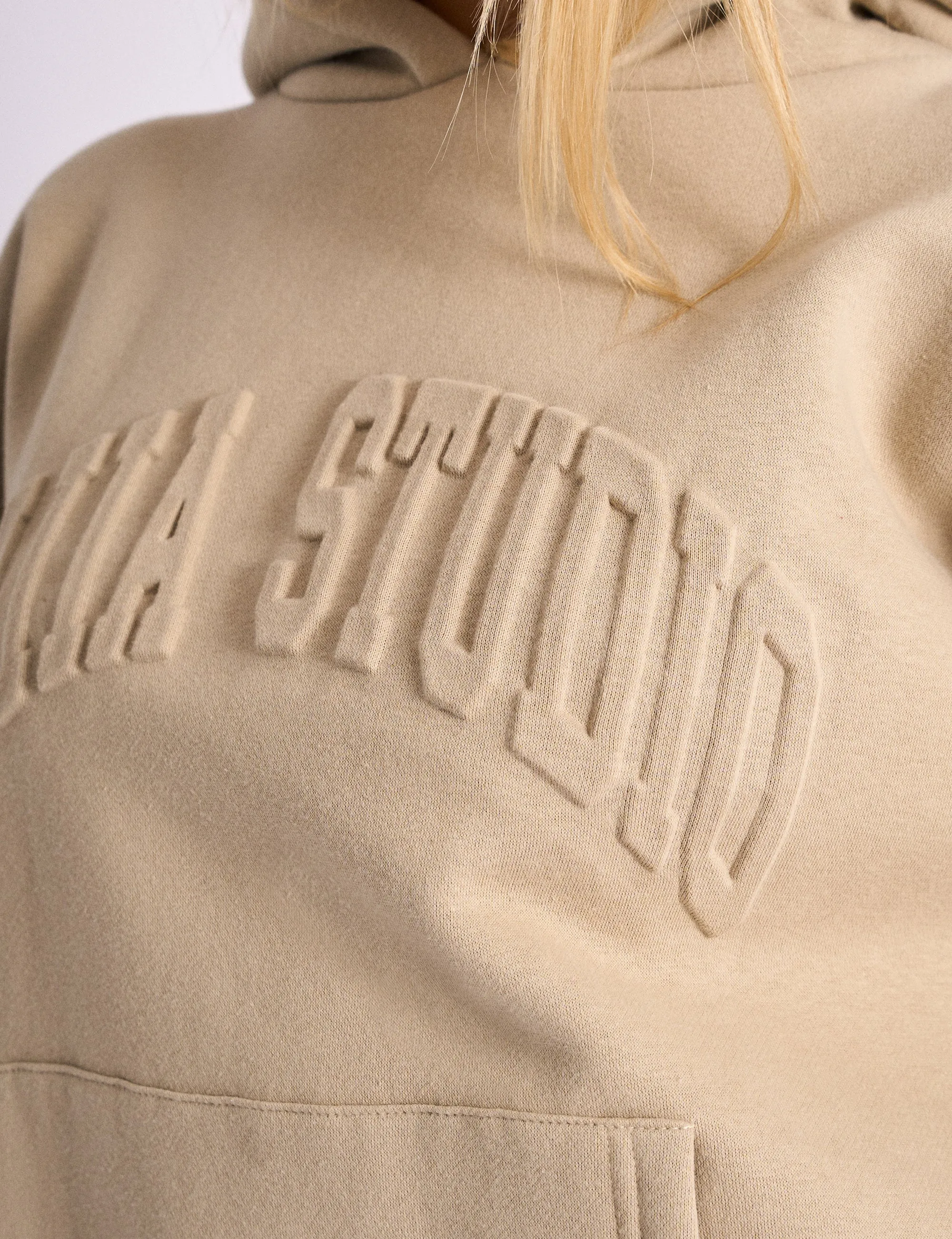 Kaiia Studio Embossed Logo Oversized Hoodie Stone sold by Public Desire product image thumbnail 2
