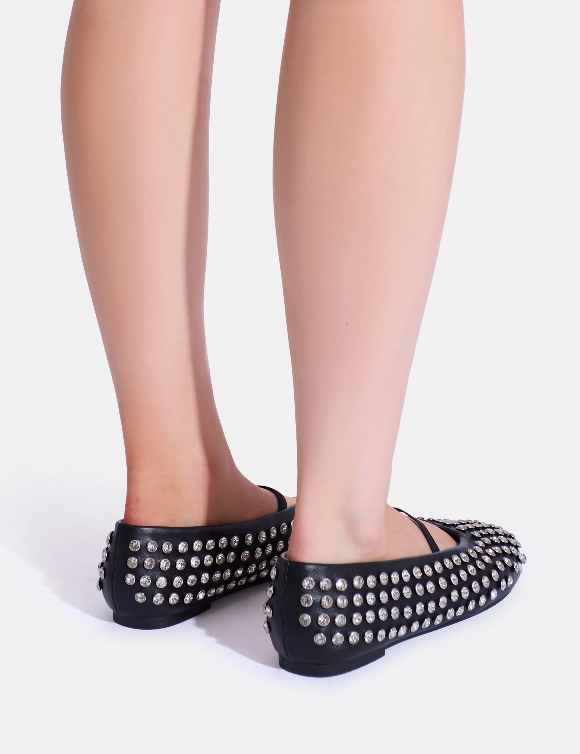 Mina Black Embellished Ballet Flat Pumps sold by Public Desire product image thumbnail 4