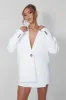 Tailored Oversized Blazer Cream sold by Public Desire