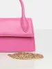 The Hailey Bright Pink PU One Handle Mini Bag sold by Public Desire