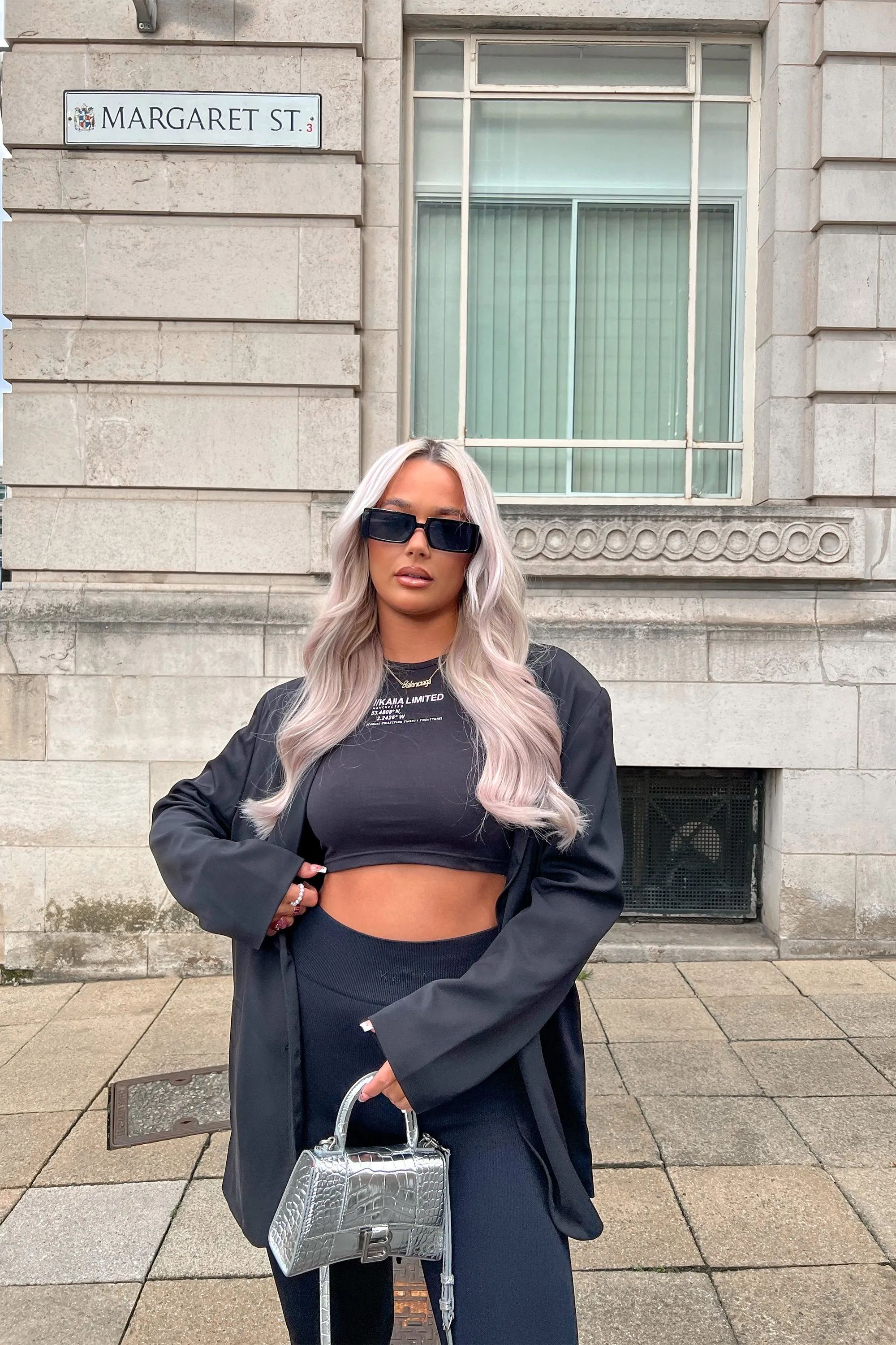 Kaiia Printed Racer Crop Top Black sold by Public Desire