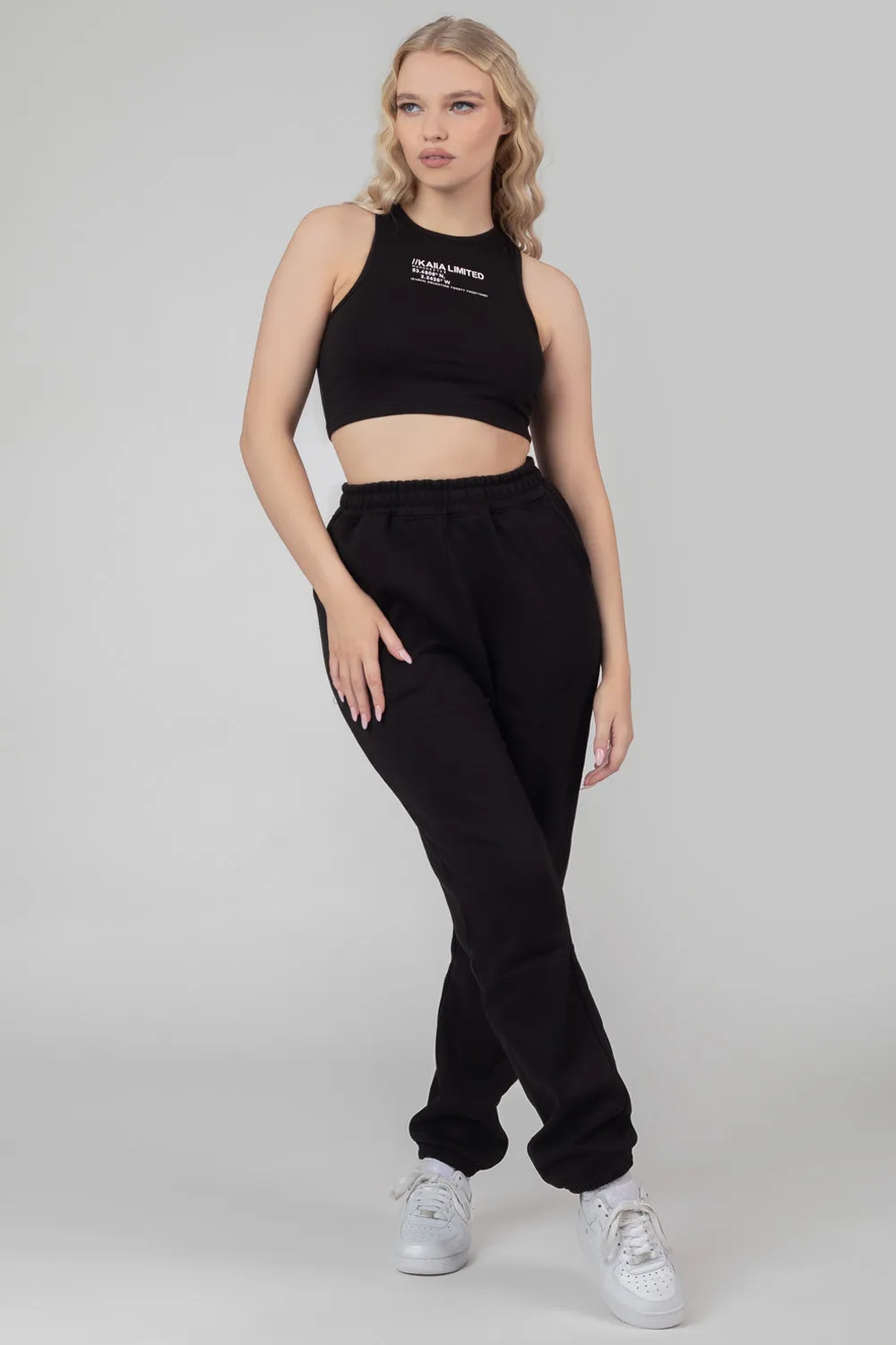 Kaiia Printed Racer Crop Top Black sold by Public Desire product image thumbnail 2