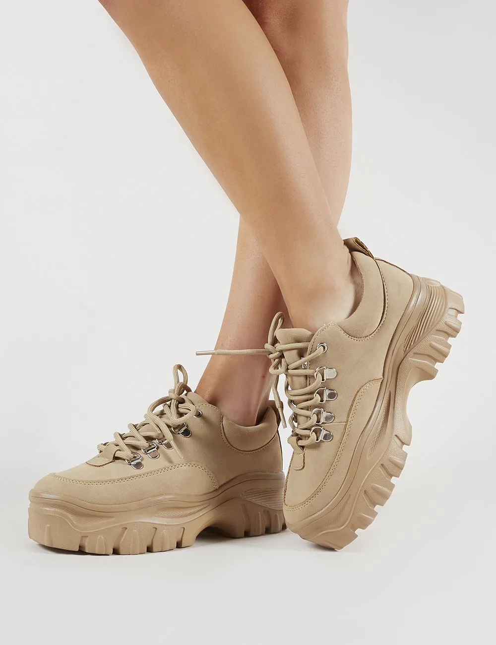 Vouch Chunky Trainers in Sand sold by Public Desire product image thumbnail 2