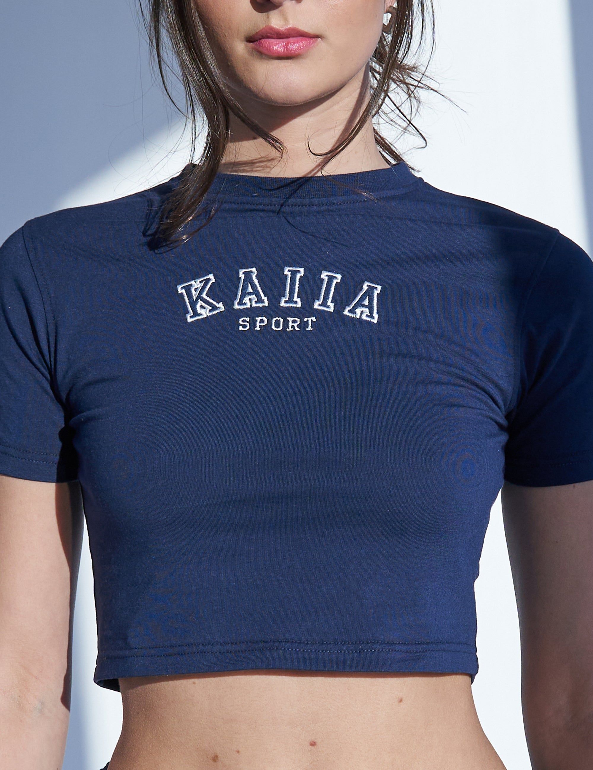 Kaiia Sport Baby Tee Navy sold by Public Desire product image thumbnail 4